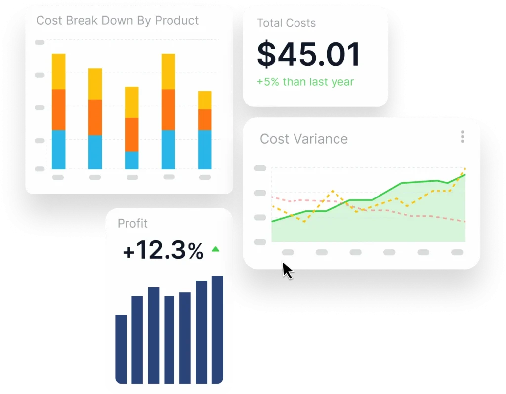 Profitability & cost management dashboard